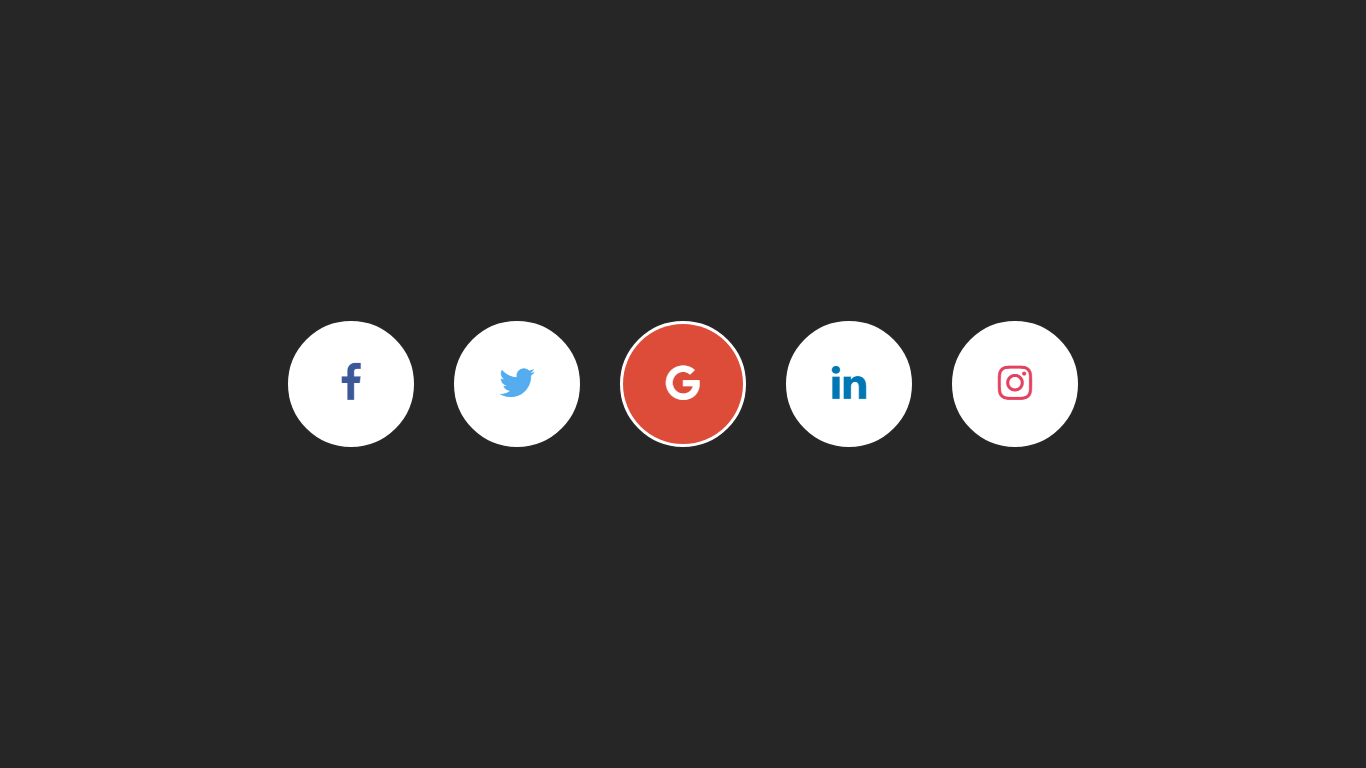 Social Icons with Hover Effect