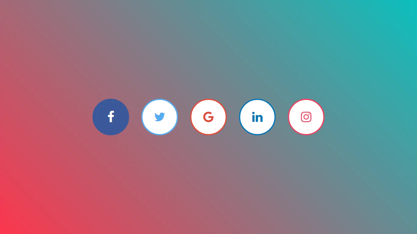 Simple Hover Social Icons
