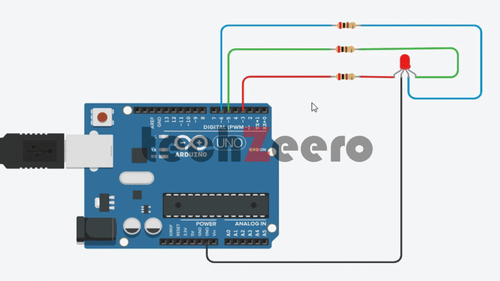 Output of RGB LED with Arduino