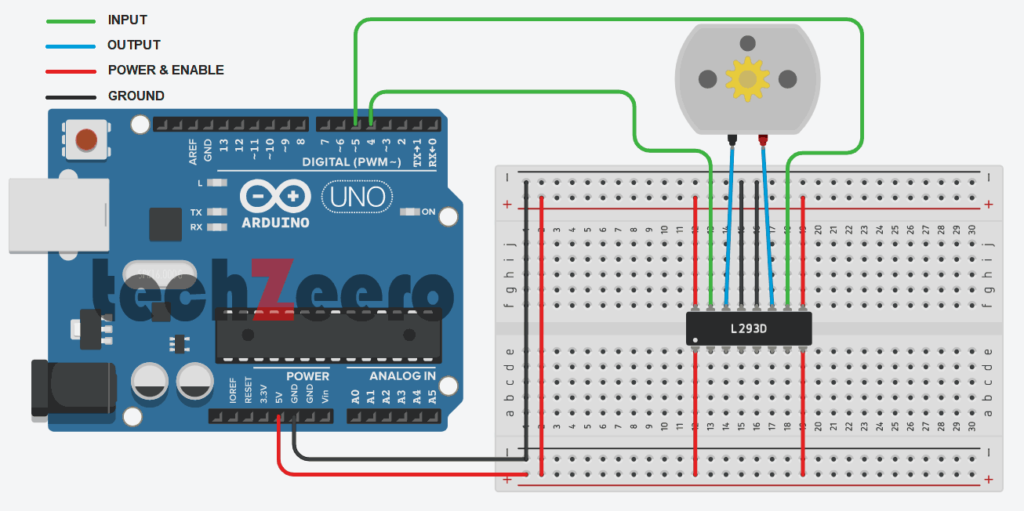 circuit diagram for dc motor with arduino