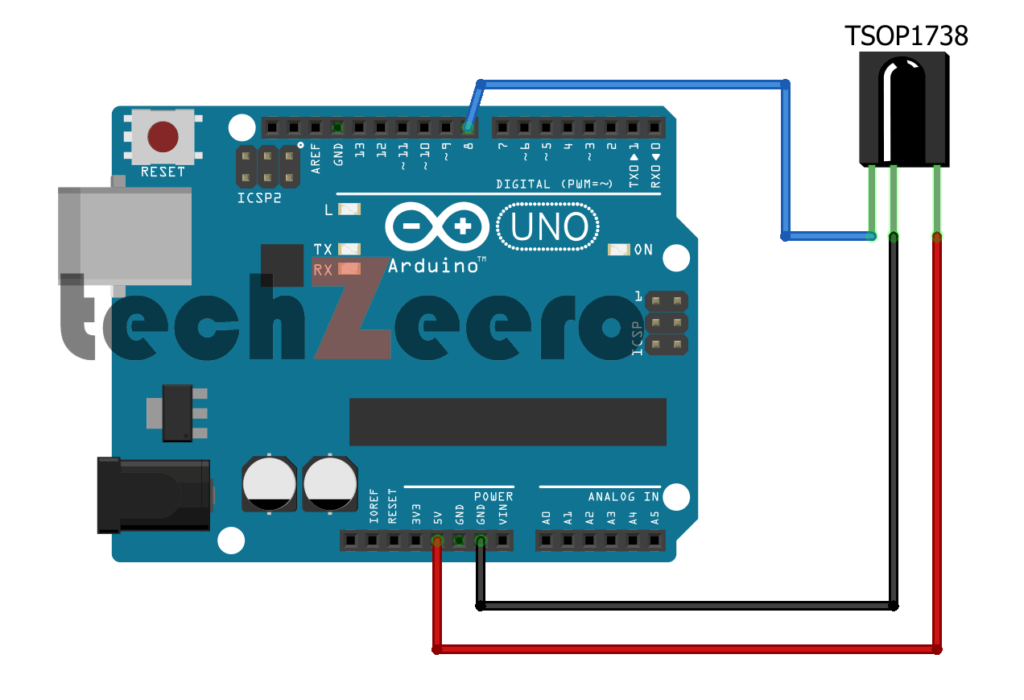 Circuit Diagram For IR Sensor with Arduino