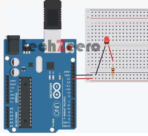 circuit diagram led blink arduino