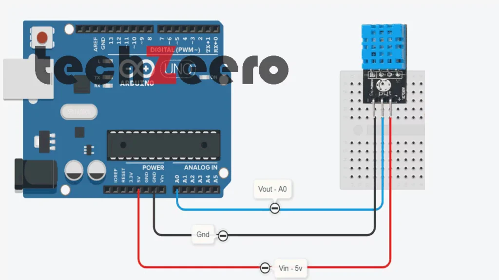 Circuit Diagram of DHT11 with Arduino