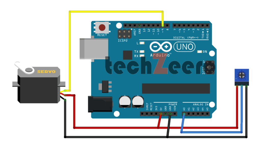 servo motor arduino connection