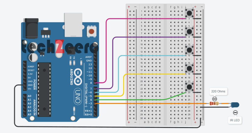 circuit diagram ir remote arduino