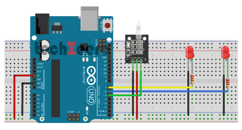 Circuit Diagram for Tilt Sensor with Arduino