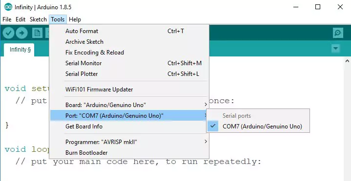 Arduino IDE configuration