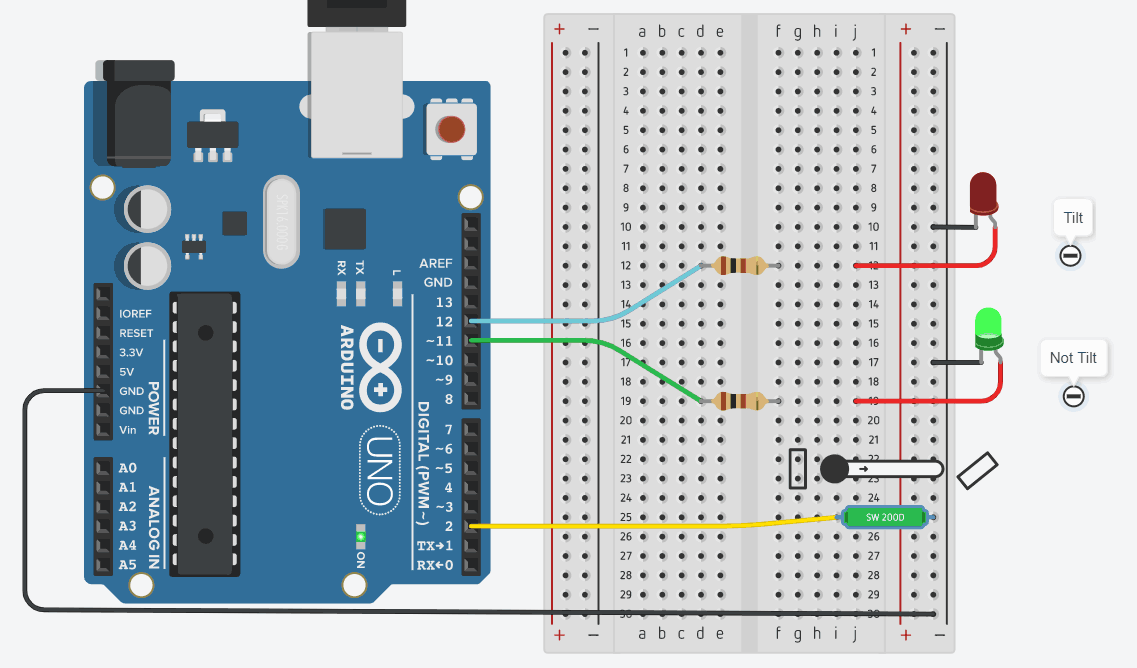 output tilt sensor wih arduino