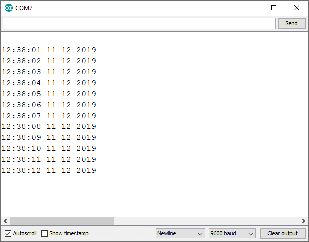 arduino time output